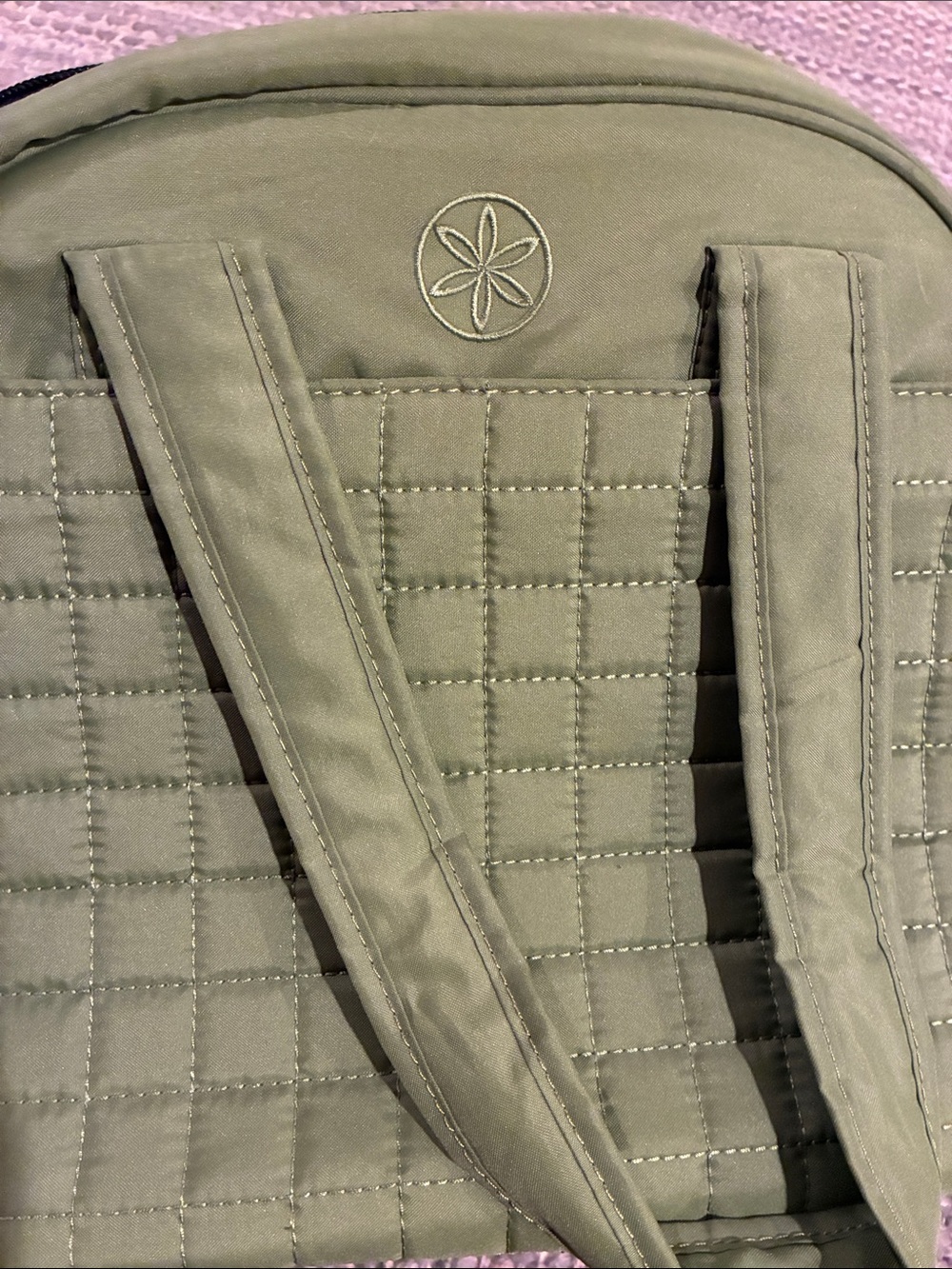 GAIAM Olive Green Quilted Tote - Picture 3 of 8
